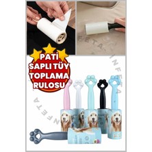 Özgürce Pati Saplı Tüy Toplayıcı Rulo, 60 Yaprak, Tüy ve Toz Temizliği