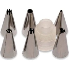 Feyza Design Rus Duyu ve Pasta Fırça Seti 15'li Krema Torbası Ucu 7 Adet