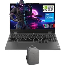 Lenovo Loq 83GS00PHTR I5-12450HX 64GB 512GB SSD 8gb Rtx 4060 105W 15.6″ W11 Pro Gaming (Oyuncu) Notebook +Shopimode Çanta