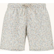 Paul & Shark Erkek Geometrik Desenli Çabuk Kuruyan Kumaş Beli Lastikli Bej Mayo 26415080-G61