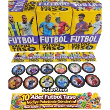 Emrah Gültekin Futbol Valyoz Taso 10 Adet | Hediye Paketli Gönderim | Mini Oyuncak ve Şeker Hediyeli Özel Set