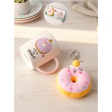 Tohana Donut Peluş Anahtarlıklı Porselen Kupa