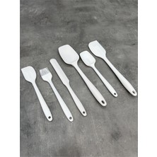 Feyza Design Çok Amaçlı 6'lı Silikon Pasta Hazırlık Seti Beyaz