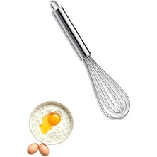 Feyza Design Paslanmaz Çelik Çırpma Teli, Yumurta ve Kek Karıştırıcı El Mikseri
