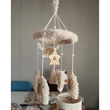 Metfiq Makrome Dönence Bebek Dönencesi Bebek Beşik Aksesuar El Yapımı Bebek Cocuk Odası Aksesuar