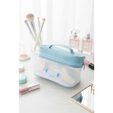 Miniso Sanrio Lisanslı Cinnamoroll Fileli Dörtgen Varil Makyaj Çantası