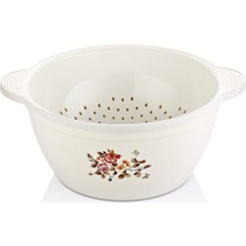 Feyza Design Çok Amaçlı Desenli Hazneli Süzgeç, Pratik ve Şık Tasarım