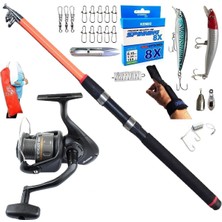 Oslo Okuma Revenger Rv-25 210CM 50-150GR Piranha Dolphin Rapala Maket Balık Spin Olta Takımı Seti