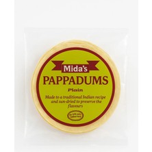 Mida's Pappadums Plain 200G – Papadum Mercimek Unu Ekmeği