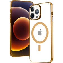 Ally iPhone 13 Pro 6.1inç Magsafe Uyumlu Renkli Kenar Silikon KILIF-(5775)