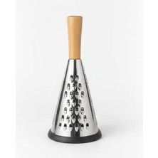 Feyza Design Paslanmaz Çelik Rende, Ahşap Saplı, Dayanıklı ve Pratik Kullanım