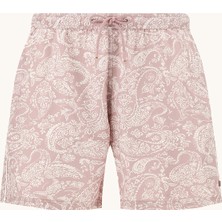 Paul & Shark Erkek Ultra Hafif ve Logo Desenli Hızlı Kuruyan Kumaş Beli Lastikli Pembe Mayo 26415030-F20