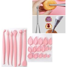 Feyza Design Modelleme Seti 21 Parça, Pasta ve Kurabiye Kalıbı, Şeker Hamuru Malzemeleri