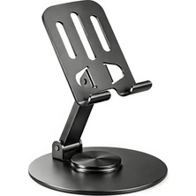 Smayling Metal Telefon Standı 720° Dönebilen Katlanabilir Masaüstü Telefon Tutucu