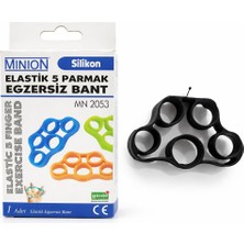Minion Siyah Elastik 5 Parmak Egzersiz Aleti Fizyoterapi ve Rehabilitasyon İçin Uygun