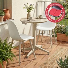 Vilinze Tilia Plastik Bahçe Balkon Bistro Seti Katlanır Masa 60*60 cm