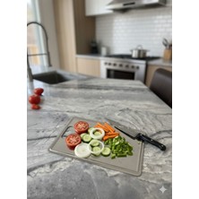 Feyza Design Paslanmaz Çelik Doğrama Tahtası, Kaliteli ve Dayanıklı, 304 Numara
