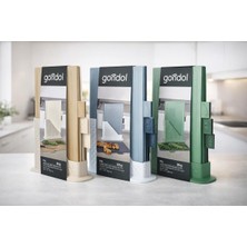 Feyza Design Dikey Kesme Tahtası Seti, Standlı, 32X20 Cm, Pratik ve Şık Tasarım