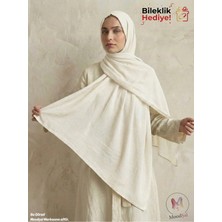 Moodşal Taş Ekru Pamuklu Viskon Şal (Bileklik Hediyeli)