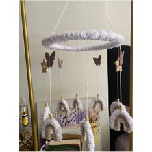 Fitmeq Makrome Dönence Bebek Dönencesi Bebek Beşik Aksesuar El Yapımı Bebek Cocuk Odası Aksesuar