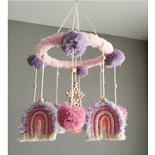 Metfiq Makrome Dönence Beşik Dönencesi Beşik Yanı Süs Bebek Çocuk Odası Uyku Doğal Dekorasyon Anne Yanı