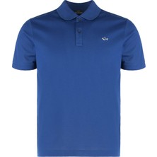 Paul & Shark Erkek Normal Kesim Pamuklu Pike Kumaş Kısa Kollu Mavi Polo Yaka T-Shirt 99311000-342