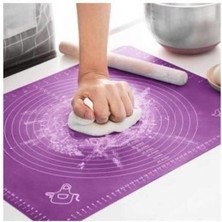 Feyza Design Büyük Boy Silikon Hamur Açma Matı, Ölçekli ve Kaymaz, 65X45 cm