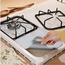 Feyza Design Yüksek Kaliteli Alüminyum Ocak Koruyucu Ped Seti 4'lü