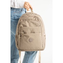 Nemo Bags Açık Vizon Unisex Sırt Çantası, Orjinal Crinkle Kumaş, Laptop Seyahat Okul Çantası, 21 Lt, 40X30CM