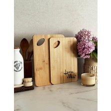 Feyza Design Bambu 2’li Kesme ve Sunum Tahtası Seti, 30X20 ve 32X22 cm