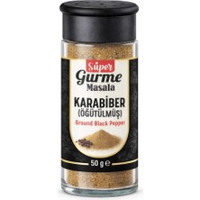 Super Gurme Masala Toz Karabiber 50 gr Cam Şişe Tuzluklu Kapak – Öğütülmüş Karabiber