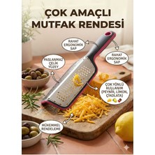 Feyza Design Paslanmaz Çelik Mutfak Rende ve Zester, Keskin, Kaymaz Saplı