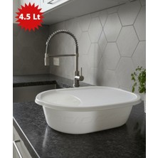 Feyza Design Beyaz Plastik Doğrama Tahtası, 4,5 Litre Kapasiteli, Pratik ve Şık Design