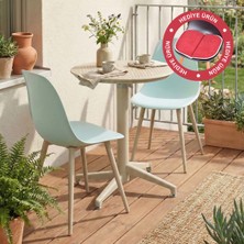 Vilinze Tilia Plastik Bahçe Balkon Bistro Seti Katlanır Masa 60*60 cm
