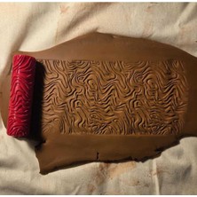 Feyza Design 10 cm Seramik ve Polymer Kil Desenli Oklava Doku Silindiri