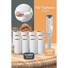 Özgürce Tüy Toplayıcı Rulo 12'li Yedek Set, Evcil Hayvan Tüyleri Için Pratik Çözüm