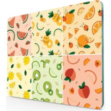 Feyza Design Renkli Meyve Temalı Cam Kesme Tablası, 20X30 Cm, Pratik ve Şık Tasarım