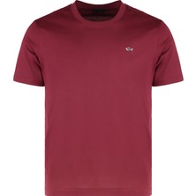 Paul & Shark Erkek Regular Fit Ribanalı Yakalı Metalik Logo Detaylı Pamuklu Kısa Kollu Kırmızı T-Shirt 99311005-142