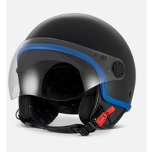 Vespa Kask Visor 4.0 Dec Mavi Siyah Special Edition