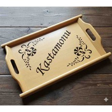 Lazer Kesim Kastamonu Ahşap Tepsi