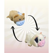 Top Rock Store Sevimli 27 cm Çift Taraflı Peluş Hayvanlar Oyun Arkadaşı Çevirince Dönüşür