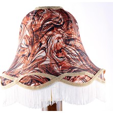 Neptune Marbling Ateş Kıvrımı Abajur Başlığı