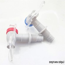 Süppürge Rainwater Ile Uyumlu Su Sebili Musluğu Sıcak Soğuk Mavi Kırmızı Dıştan Dişli Ölçülere Dikkat Ediniz