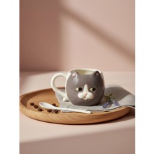 Tohana 3D Kedi Figürlü Seramik Kupa 450 ML