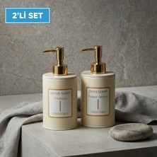 LE Paris 2'li Sıvı Sabunluk Seti - Mutfak ve Banyo Için Lüks Tezgah Üstü