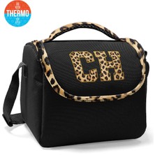 Coral High Kids Siyah Leopar Ch Harf Desenli Thermo Beslenme Çantası 37128