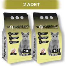 Wondersand Çiçek Kokulu Ince Tane Topaklanan Kedi Kumu 10 Lt x 2 Adet