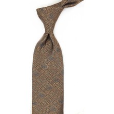 Kravatkolik Safran Kare Desen Mendilli Klasik Kravat KK13330