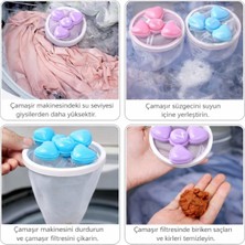 Özgürce Pratik Tüy Toplayıcı Kalpli Filtre, Saç ve Kir Tutucu, Temiz ve Kullanışlı