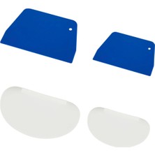 Feyza Design Profesyonel 4'lü Plastik Hamur Kazıyıcı Seti, Çok Amaçlı Temizlik Araçları